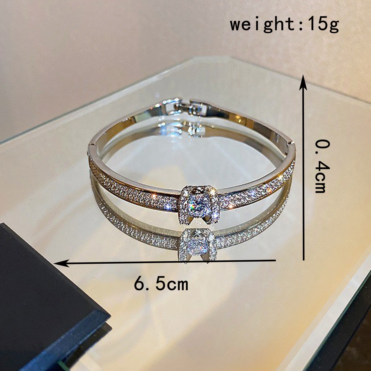 Titanium steel light luxury high-end sense micro-inlaid zircon stainless steel bracelet fashion temperament bracelet niche versatile jewelry wholesale