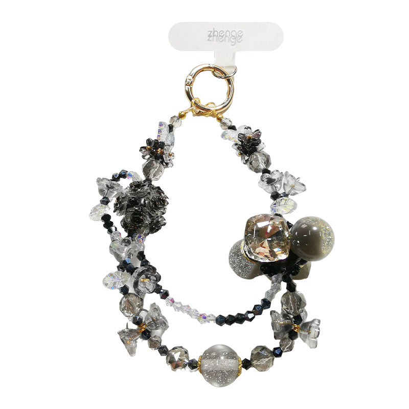 Mobile phone chain pendant, wrist rope, women's exquisite handmade high-end sense beaded chain jewelry, short outdoor travel shopping